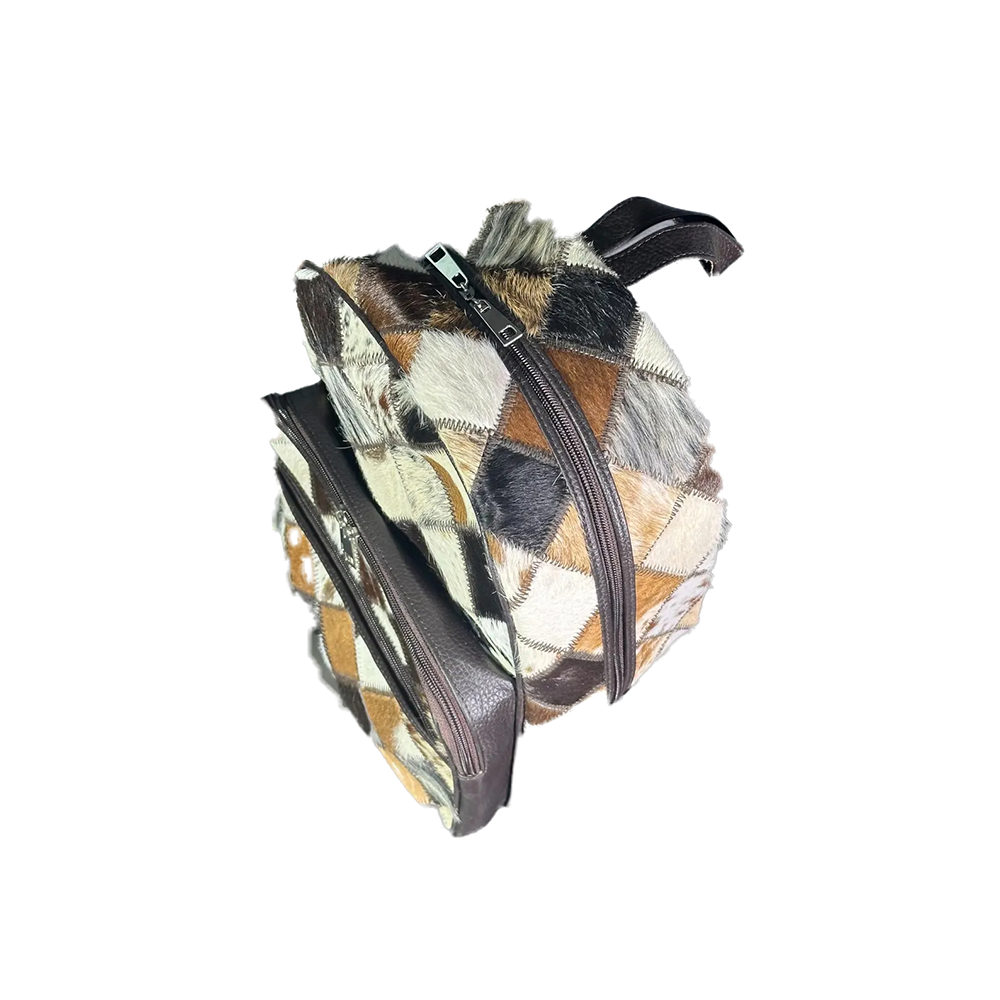 Cow Hairon Leather Backpack Rustic Chic Western Style5