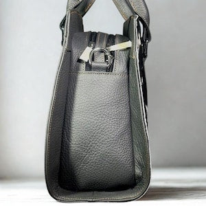 Cowhide Leather Tote Western Hair On Handbag Gift for Her