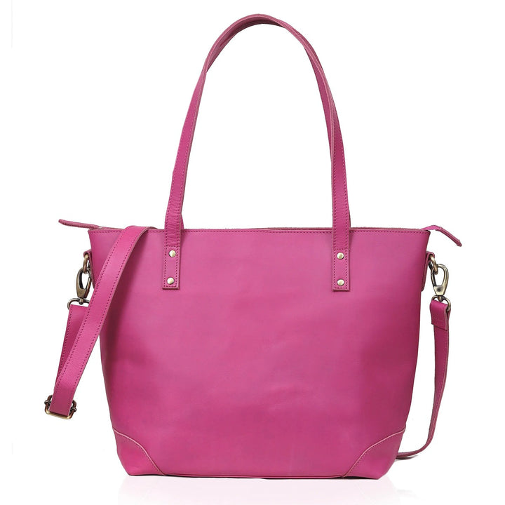 marilyn buffalo leather tote bag pink