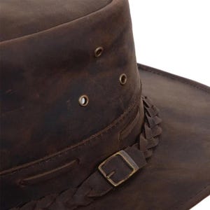 Custom made 100  genuine Leather Western Cowboy Hat With Pure Leather Sweatband