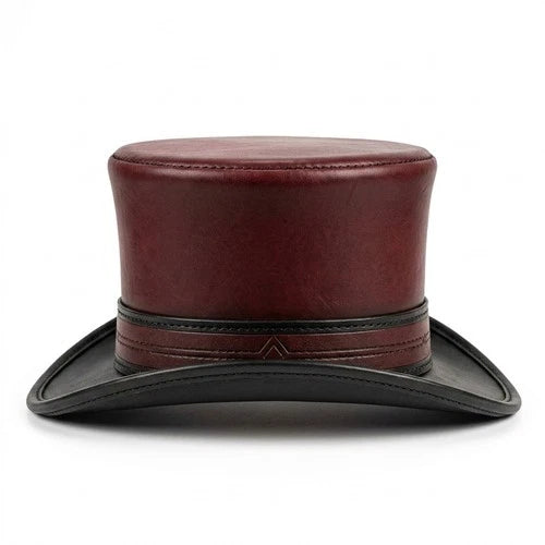 NEWHYPEINTERNATIONAL Burgundy Maroon Top Hat Victorian Steampunk Gothic Costume