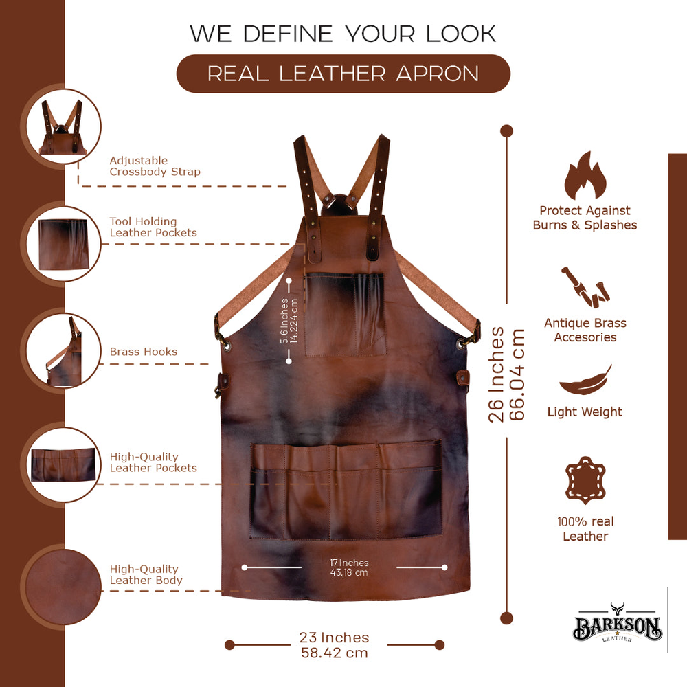 The Gloucestershire Leather Tool Working Apron  Free Customized Branding