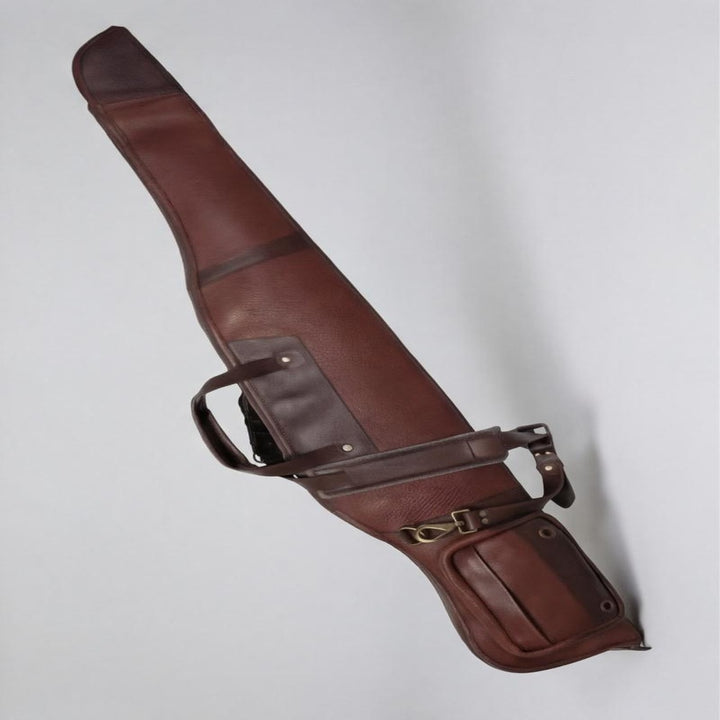 Two Tone Leather Rifle Case  Reinforced Heavy Duty Design