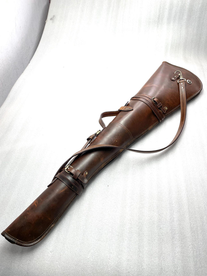 43 Rifle Scabbard  Western Rifle Scabbard with Fur Lining Fits Lever Action Rifles Handcrafted Hard Leather Rifle Storage Bag for Hunter
