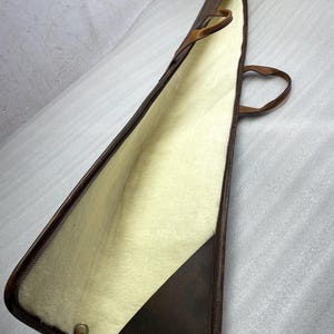 54 Western Rifle Scabbard with Adjustable Strap Brown Leather Shotgun Slip Case Hunting Shooting Sling Long Gun Case Scabbard Rifle Case
