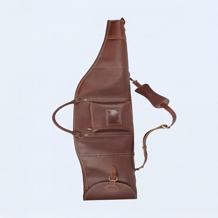 Luxury Full Grain Leather Rifle Case  Soft Padded Hunting Sleeve