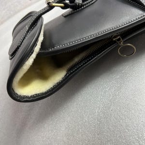 Western Rifle Scabbard 40 54 Genuine Full Grain Black Leather Scabbard Case with Handle Ammo Pockets  Strap Hunting Gift for Men