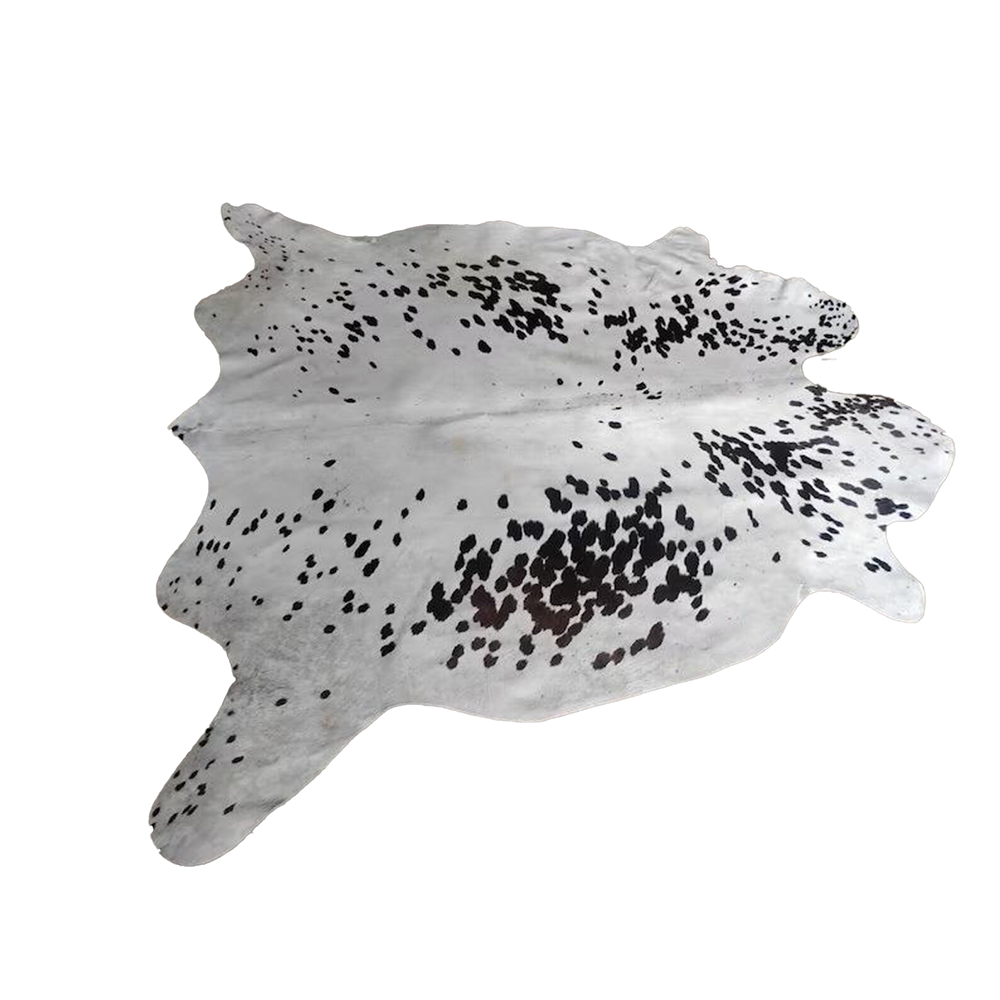 Genuine Black & White Spotted Cowhide Rug  Natural, Luxurious