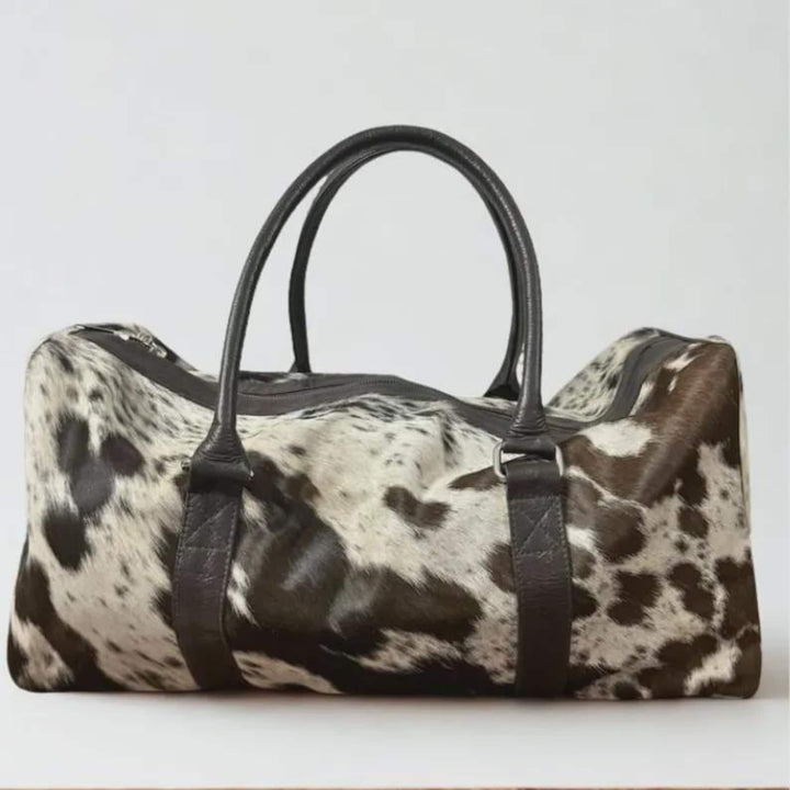 Cowhide Leather Duffel Bag  Handmade Travel Gym Bag