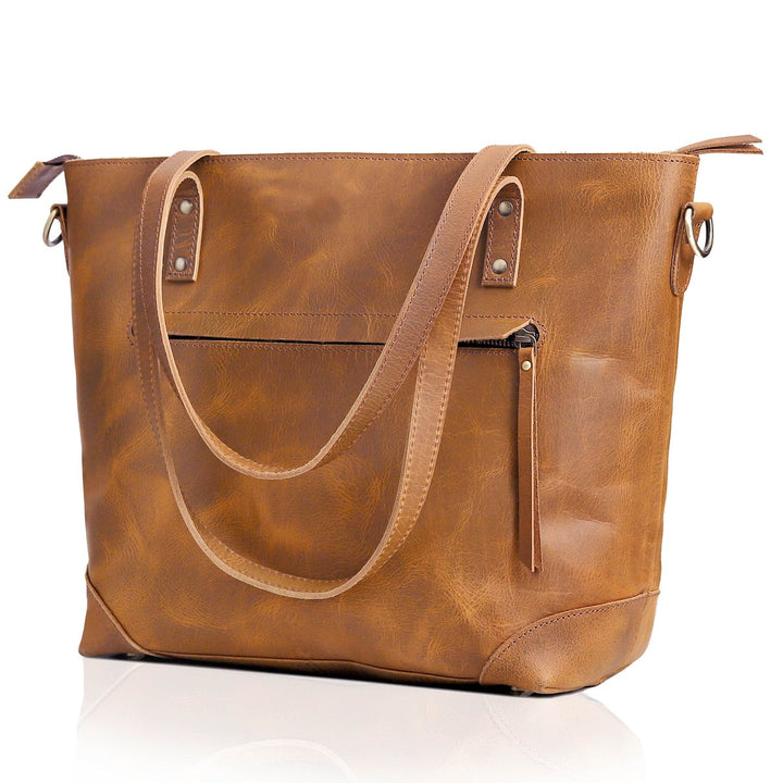 marilyn buffalo leather tote bag light brown