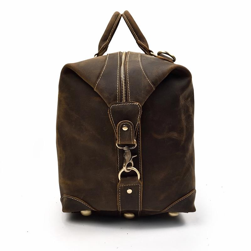 The Wainwright Weekender  Round Vintage Leather Weekender