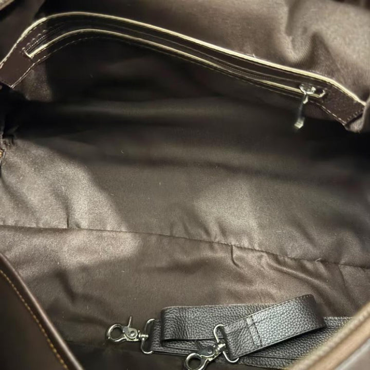 Brown  White Cowhide Duffel Bag  Hair On Hide Western Weekender