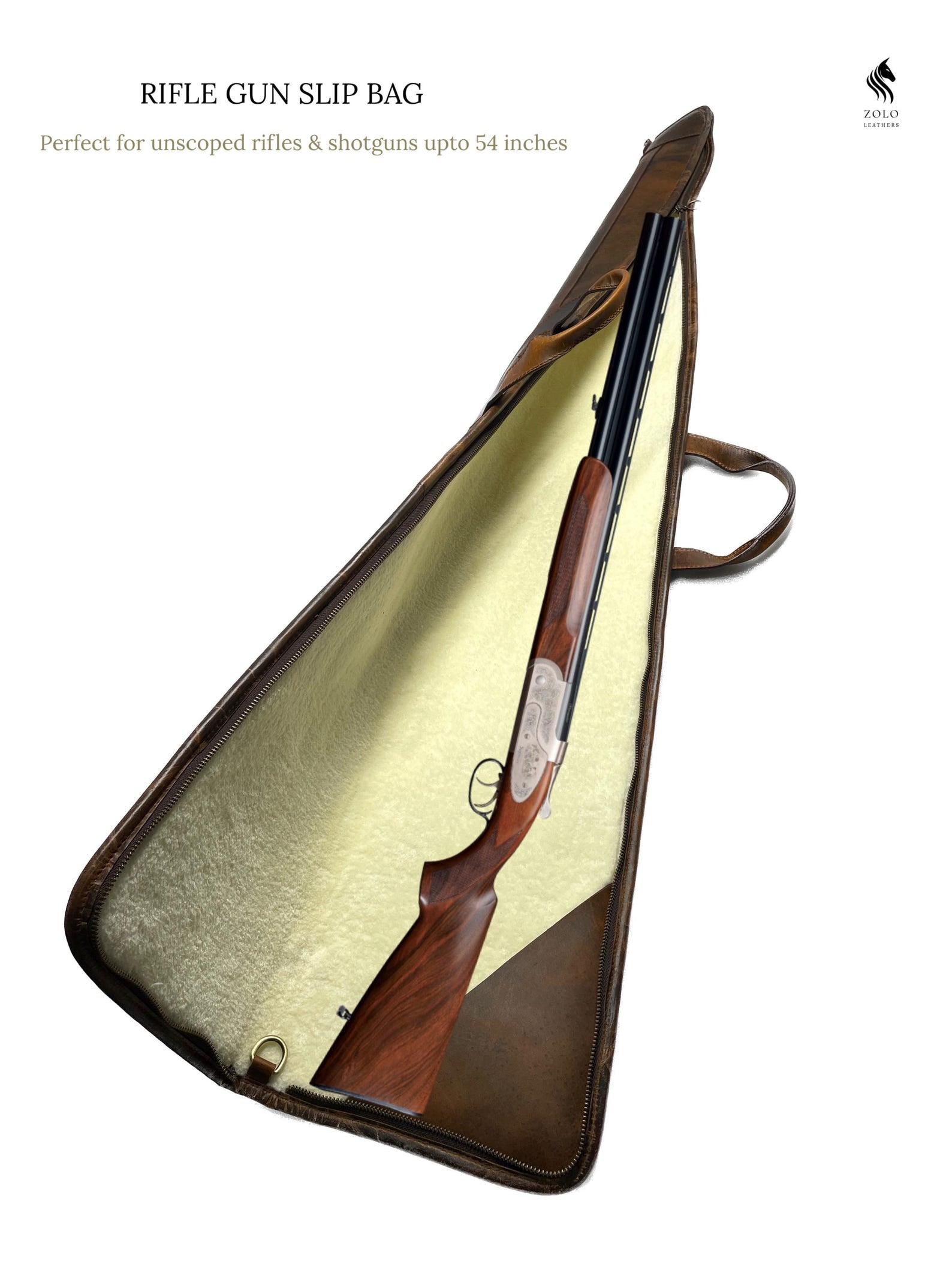 54 Brown Western Rifle Scabbard with Adjustable Strap