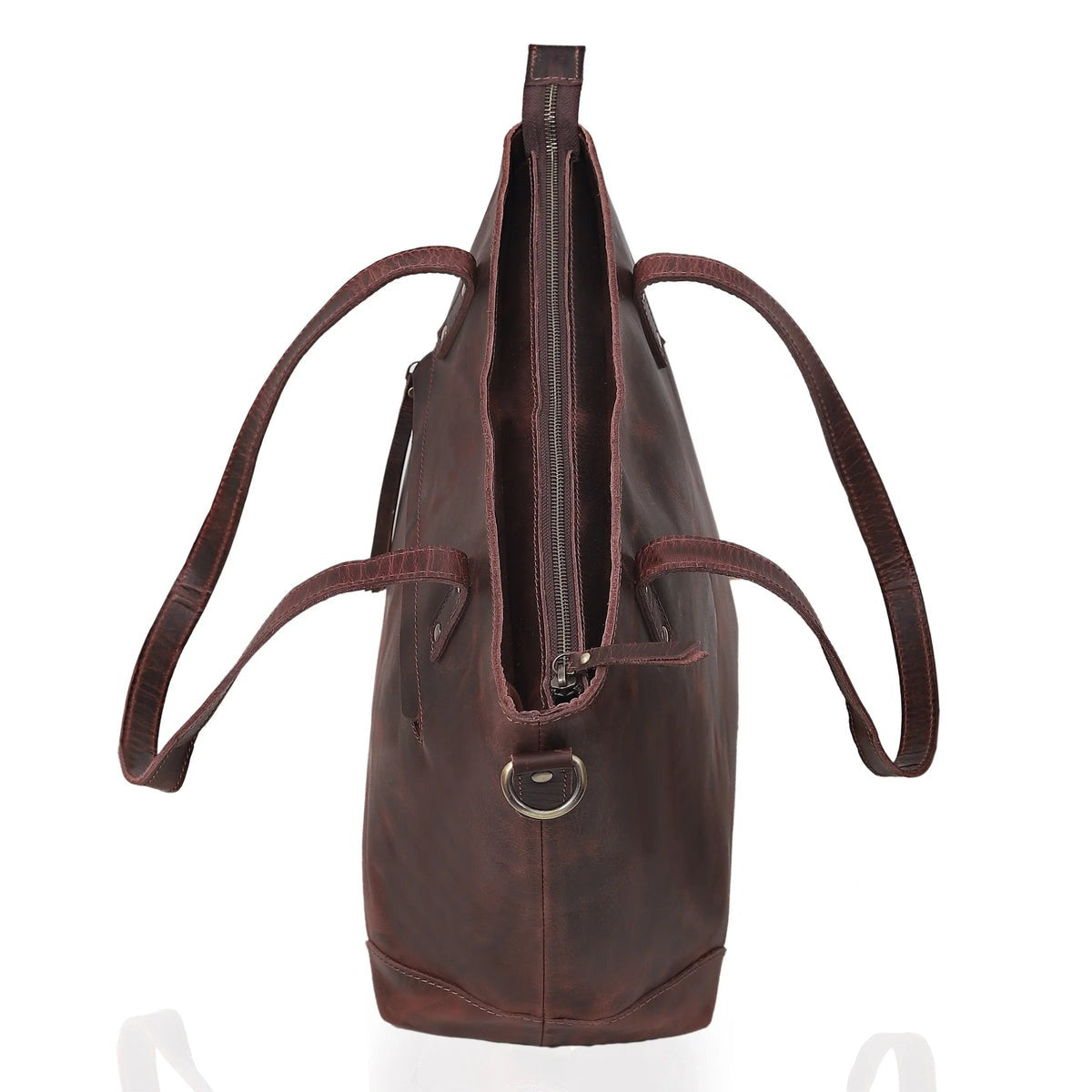 marilyn buffalo leather tote bag brown