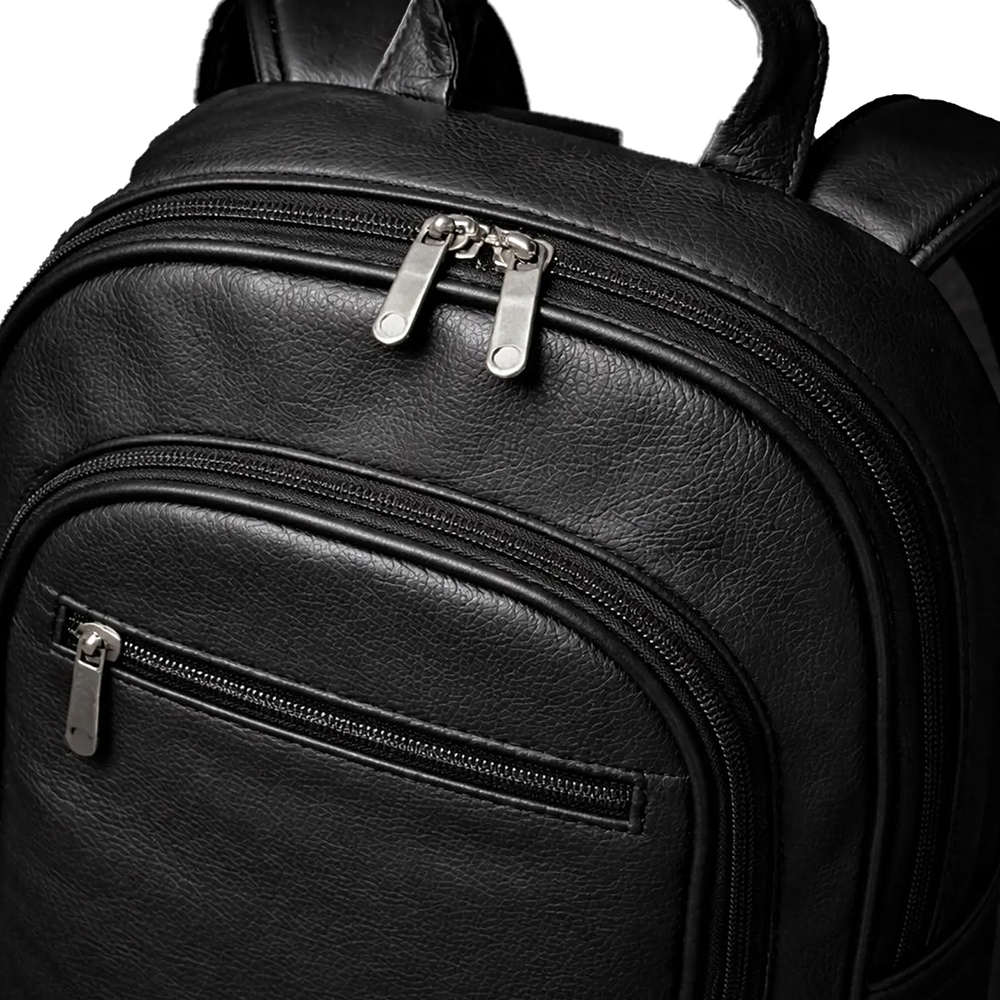 Minimalist Vegan Leather Laptop Backpack – Slim Commuter Bag