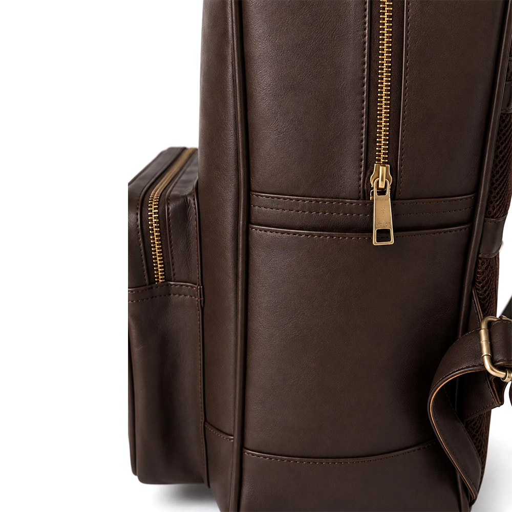 Dark Chocolate Leather Backpack, Handmade Laptop Travel Work Bag