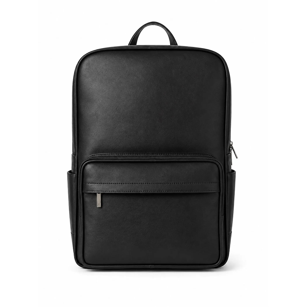 Luxury Black Leather Backpack, Handmade Laptop Travel Work Bag