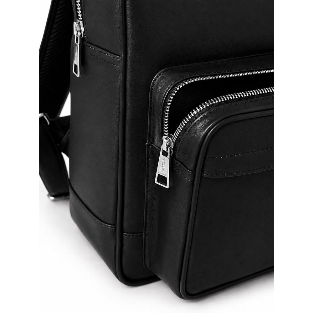 Luxury Black Leather Backpack, Handmade Laptop Travel Work Bag