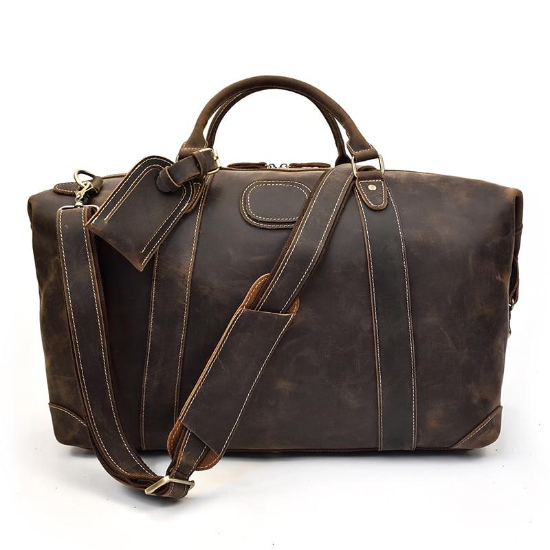 The Wainwright Weekender  Round Vintage Leather Weekender