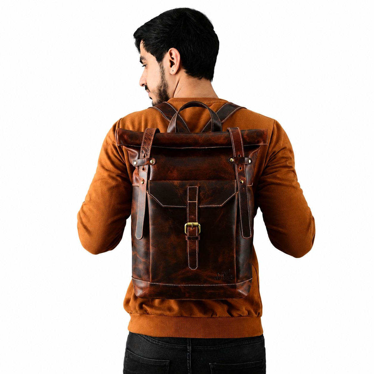 Brown Saddleback Backpack- Roll Top (Copy)