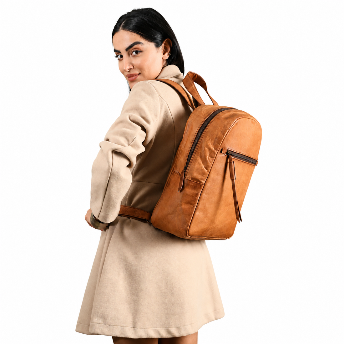 Urban Lite Leather Backpack
