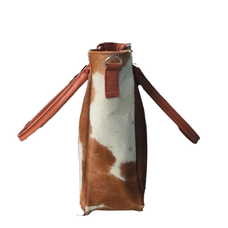 Cow Hairon Leather Tote Bag Western Style Bohemian Handbag