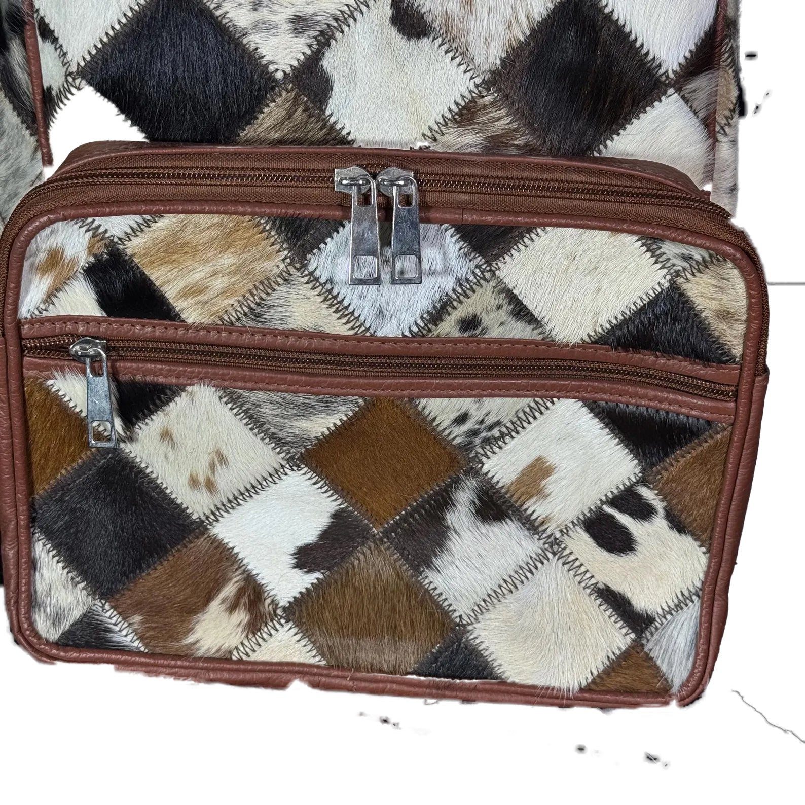 Cow Hairon Leather Backpack Rustic Chic Western Style