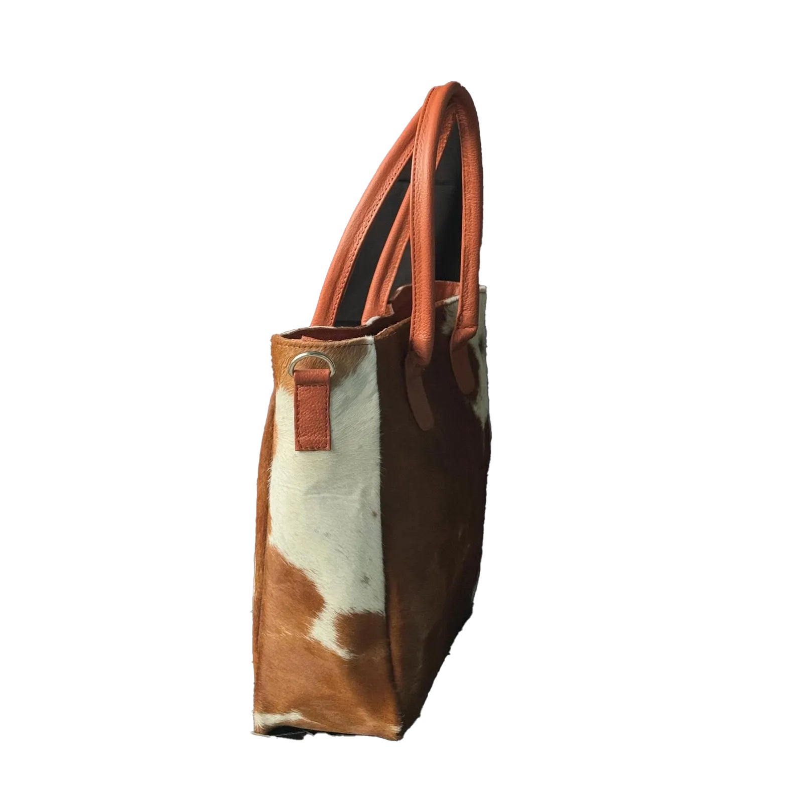 Cowhide Leather Tote Bag Western Style Hair-on Handbag6