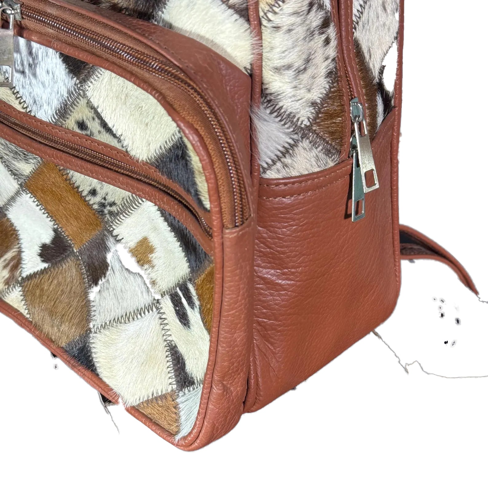Cow Hairon Leather Backpack Rustic Chic Western Style