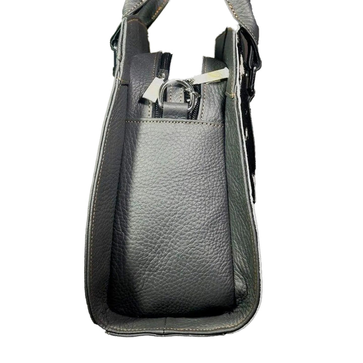 Cowhide Leather Tote Bag Western Style Hair-on Handbag9