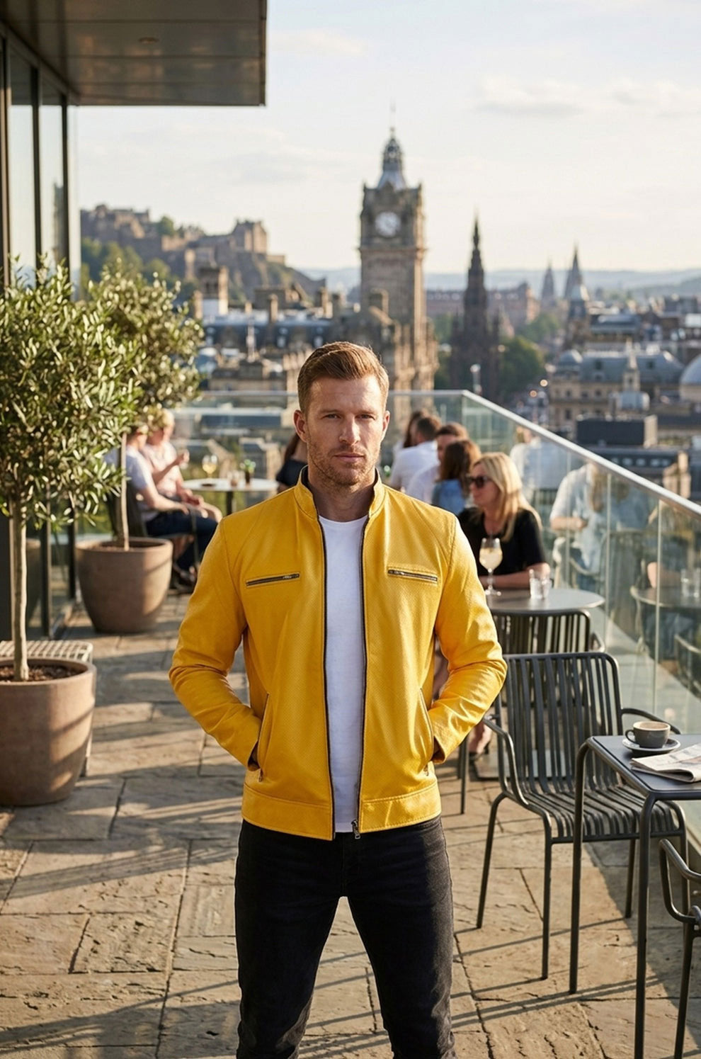 Men's Movies Jackets\MMJ17 Men's Detective Agency Dirk Gently Holistic Yellow Jacket