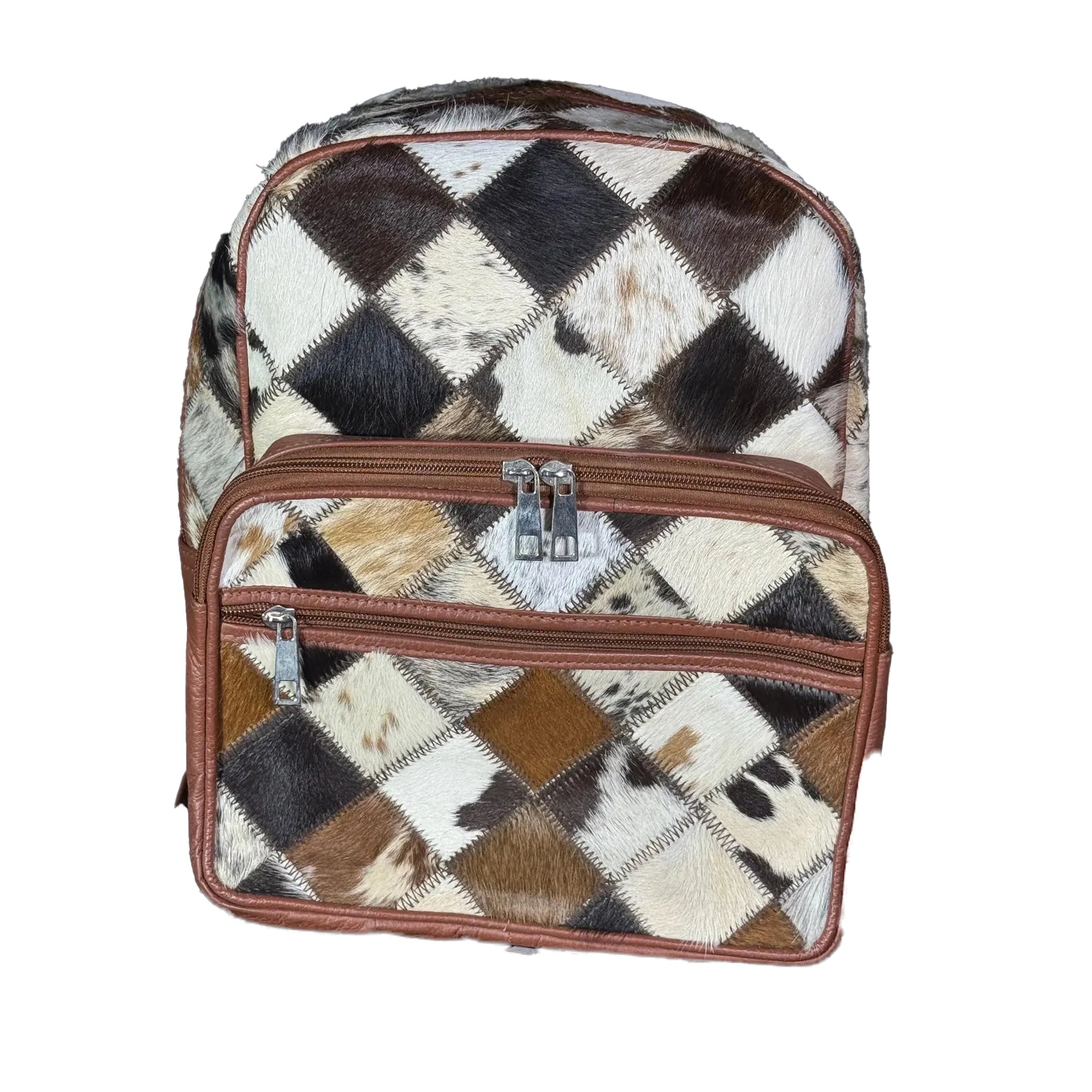 Cow Hairon Leather Backpack Rustic Chic Western Style