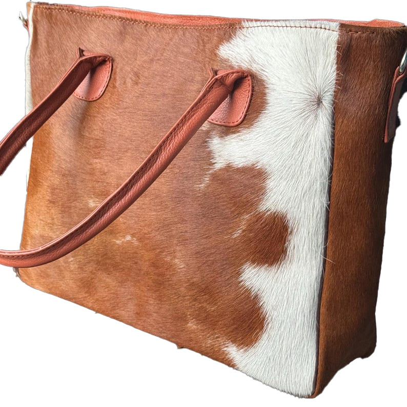 Cow Hairon Leather Tote Bag Western Style Bohemian Handbag