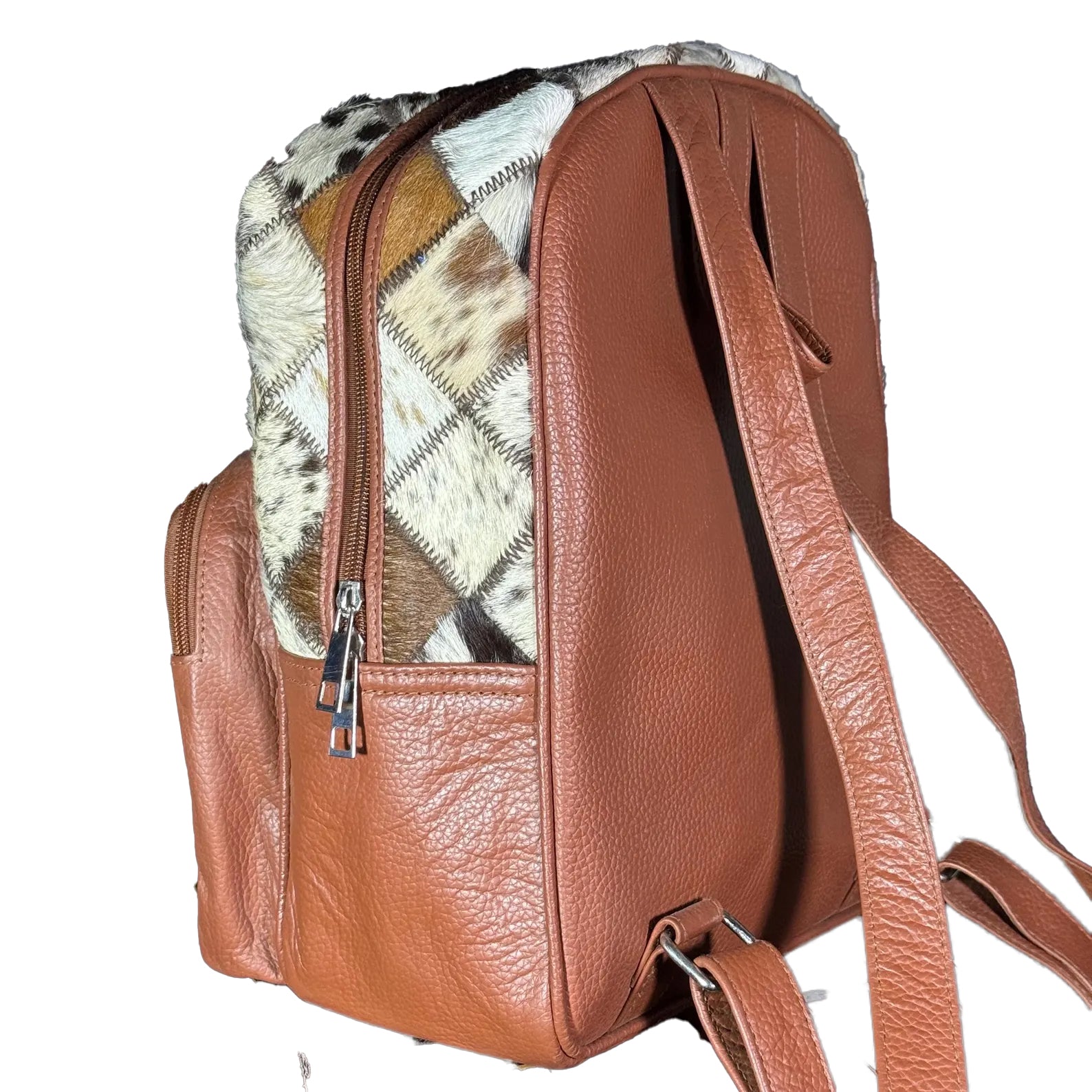 Cow Hairon Leather Backpack Rustic Chic Western Style