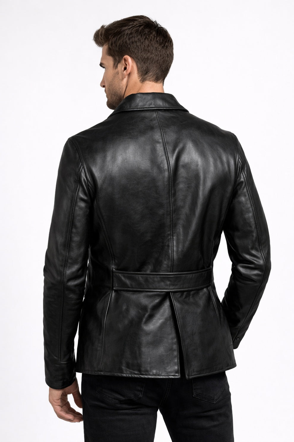 Men's Blazer Wear Coat Classic Formal Easy Rider Genuine Leather Jacket