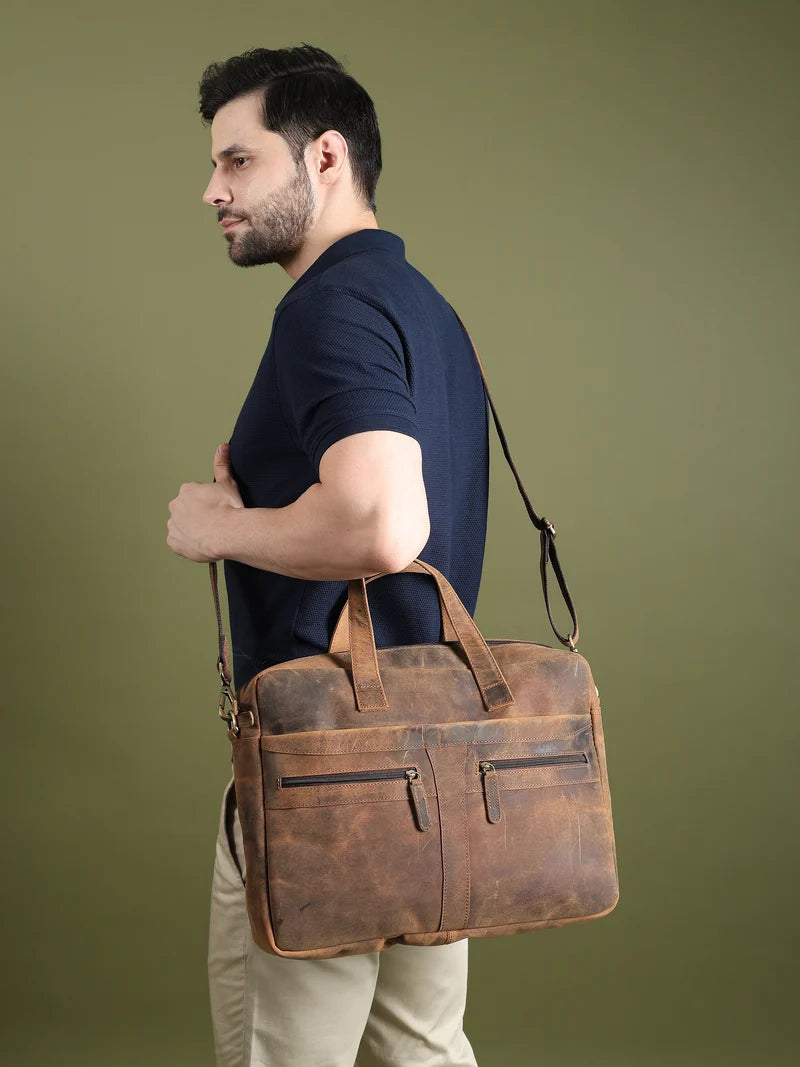 Manhattan Leather Office Briefcase