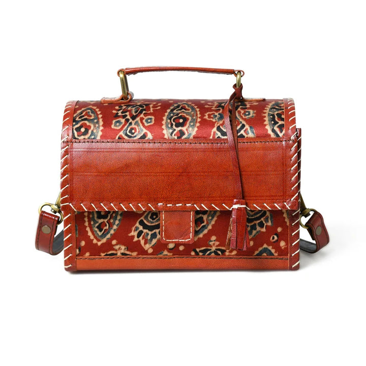 Mystique Ajrakh Satchel Purse