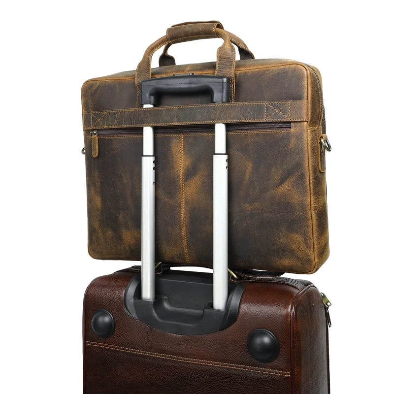 European Hunter Leather Briefcase