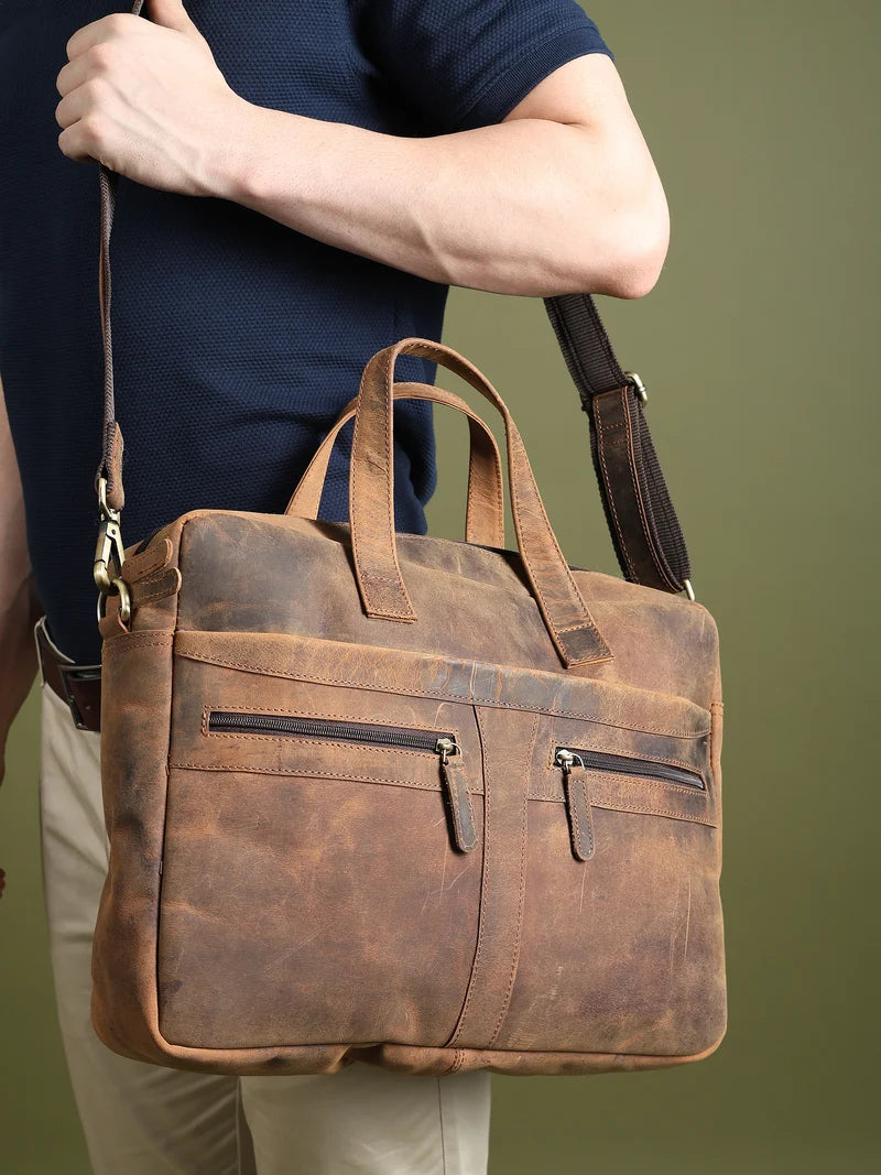 Manhattan Leather Office Briefcase