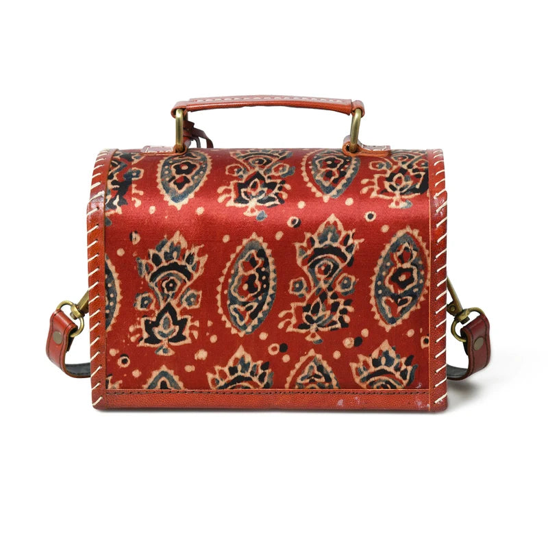 Mystique Ajrakh Satchel Purse