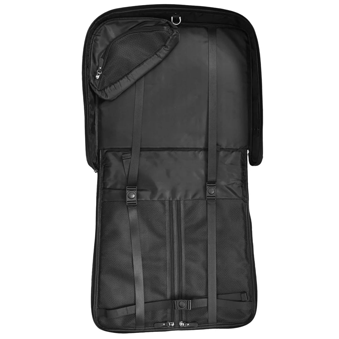 Real Leather Large Size Travel Garment Suit Carrier Bag Narok Black