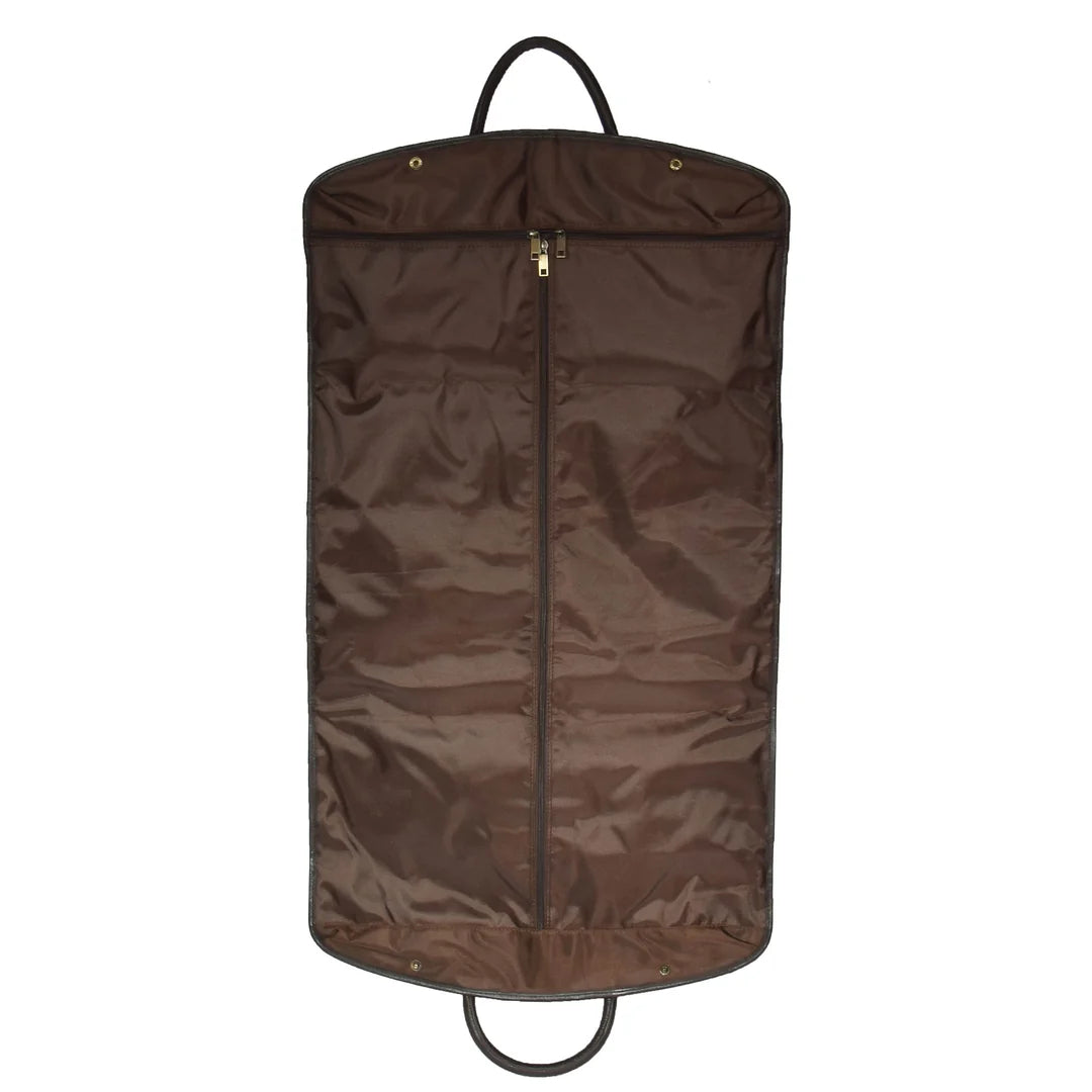 Real Leather Suit  Dress Carrier HOL933 Brown