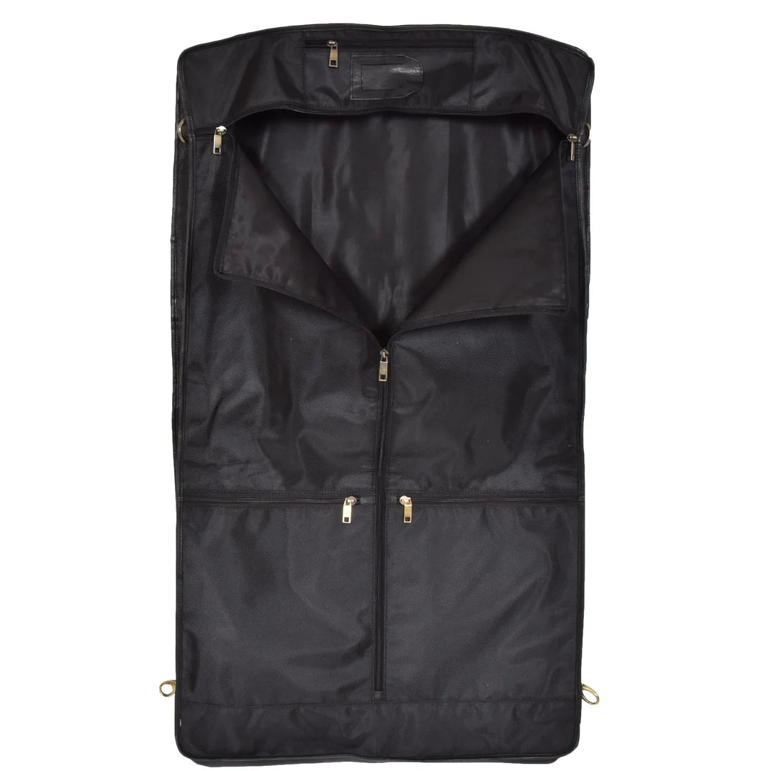 Travel Weekend Leather Suit Carrier Canico Black