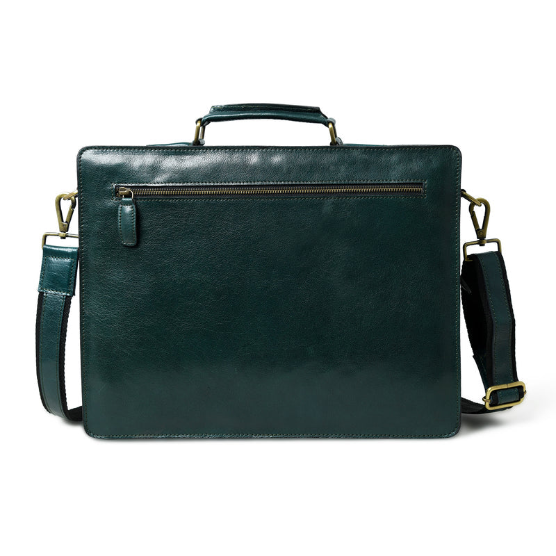 Tuscany Italian Leather Briefcase, Black