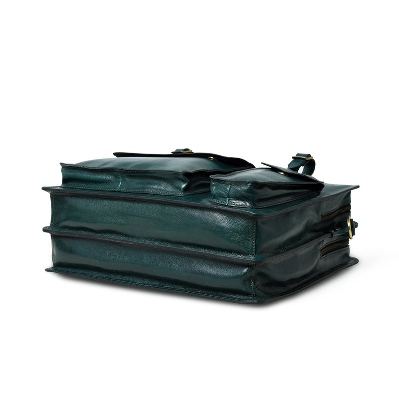 Tuscany Italian Leather Briefcase, Black