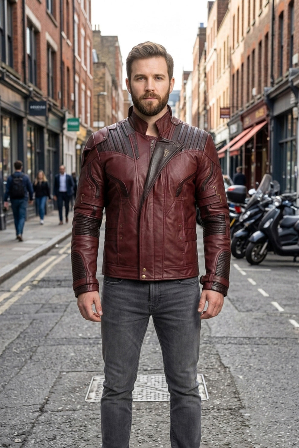Men's Movies Jackets\MMJ09 Avengers Endgame Infinity Star Lord Leather Jacket