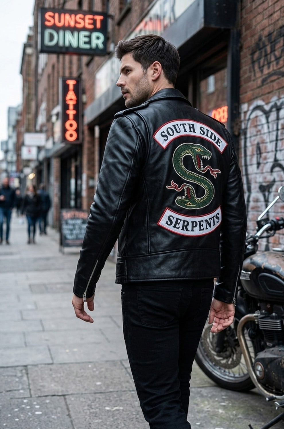 Men's Movies Jackets\MMJ02 Riverdale Jughead Jones SouthSide Serpent Leather Jacket