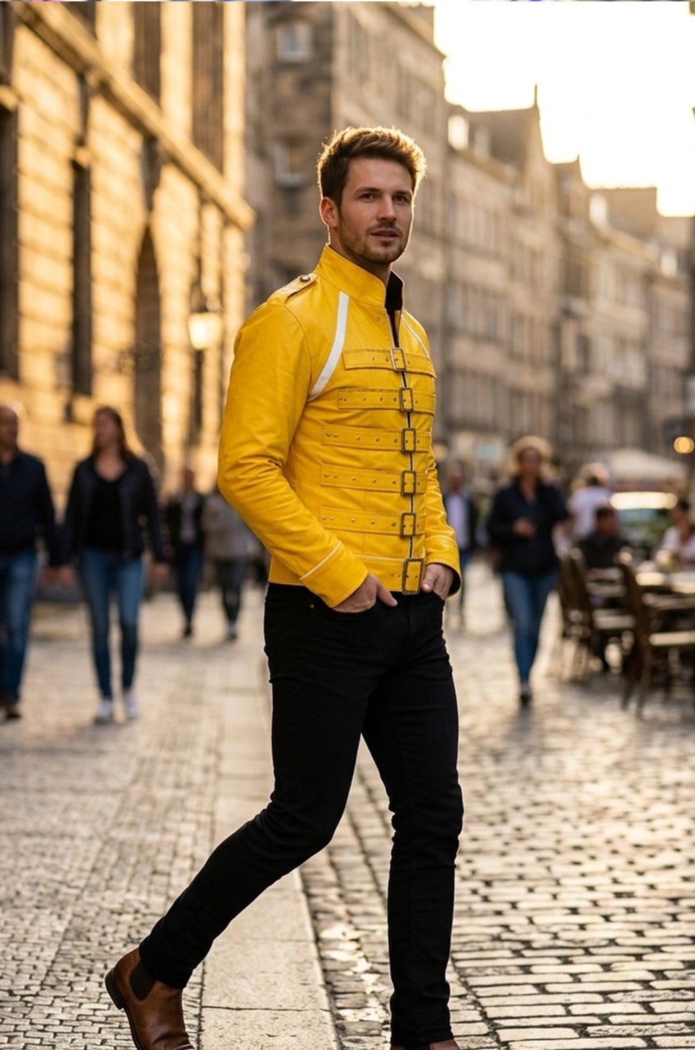 Men's Movies Jackets\MMJ05 Men's Freddie Mercury Wembley Concert Yellow Jacket