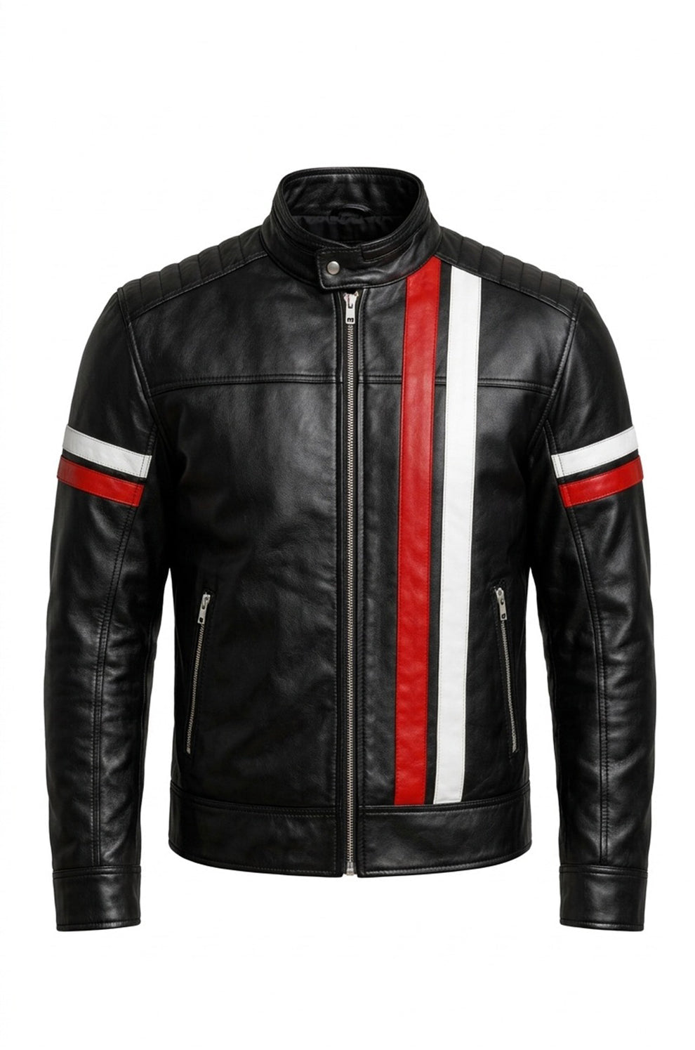 Men's Print Jackets\MP006 Full Speed Supercar Racing Leather Jacket - Modern Street Racer Design