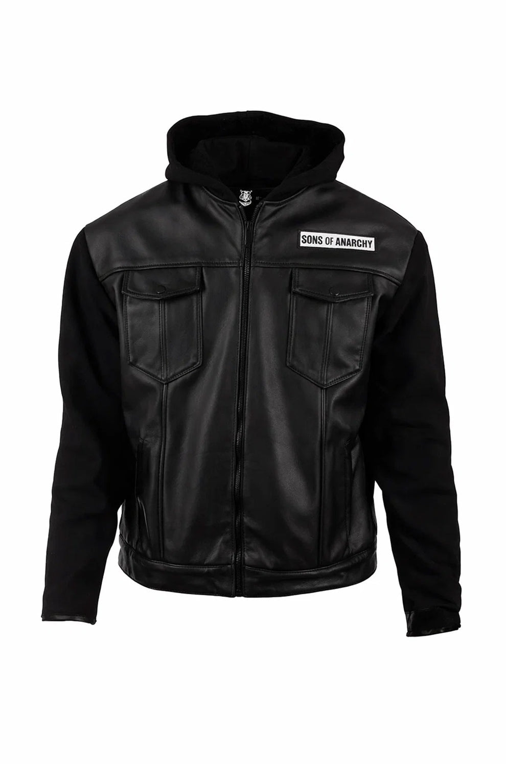 Fashion (SOA) Sons of Anarchy Hoodie Style Black Men's Jacket